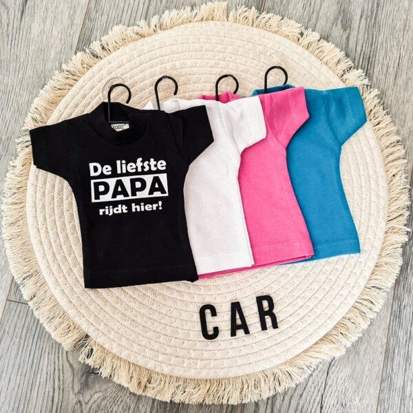 Mini t-shirt met zuignap bedrukt voor de liefste papa of mama