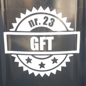 Containersticker stempel met huisnummer en GFT