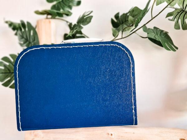 Onbedrukt donker blauw logeerkoffertje