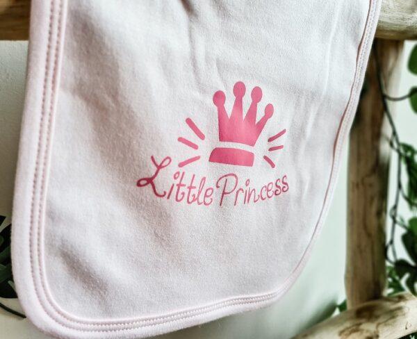 Roze slabber bedrukt met tekst: Little Princess