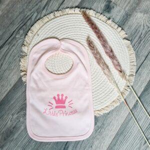 Roze slabber bedrukt met tekst: Little Princess