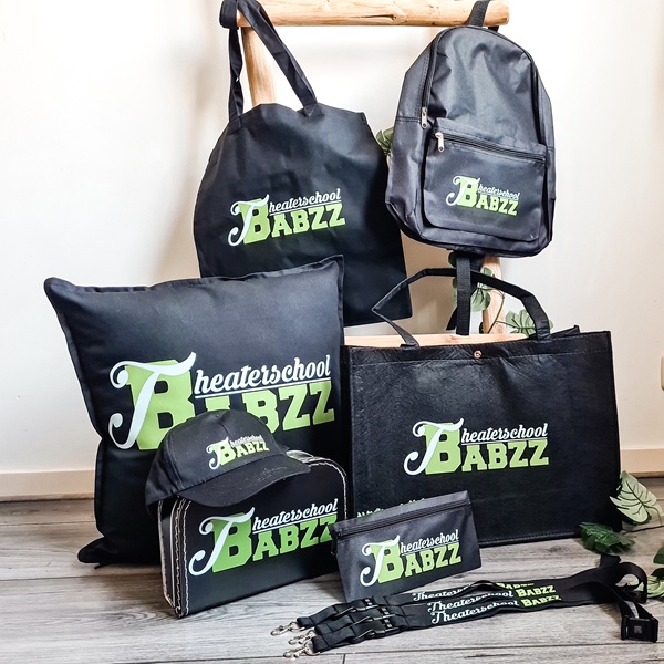 Merchandise collectie - Logo Theaterschool Babzz - Vierkant